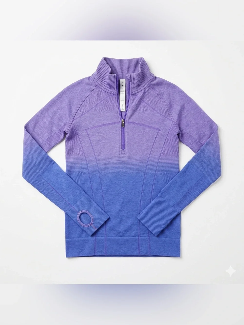 Ivivva by Lululemon Ombre 1/4 Zip Pullover Purple Blue The Fastest Size 12